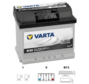 autobaterie VARTA  Promotive BLACK  45Ah  12V   300A     210x175x175