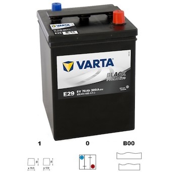 autobaterie VARTA  Promotive BLACK  70Ah    6V   300A     175x167x220