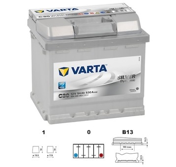 autobaterie VARTA  Silver dynamic          54Ah   12V   530A     207x175x190