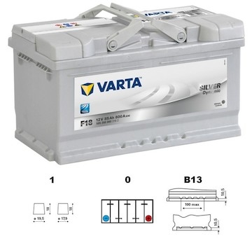 autobaterie VARTA  Silver dynamic          85Ah   12V   800A     315x175x175