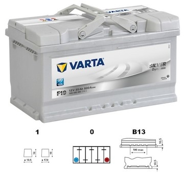 autobaterie VARTA  Silver dynamic          85Ah   12V   800A     315x175x190 