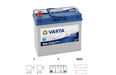 autobaterie VARTA  Blue dynamic  Asia   45Ah   12V    330A    238x129x227 LEVÁ 