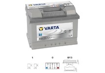 autobaterie VARTA  Silver dynamic          61Ah   12V   600A     242x175x175